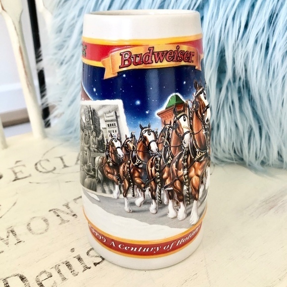 Budweiser, Vintage, 1999, Mug, Beer Stein, Holiday Stein, Nice Condition - Picture 5 of 11